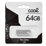 Pen Drive USB x64 GB 2.0 COOL Metal KEY Plata - PixelPlaza