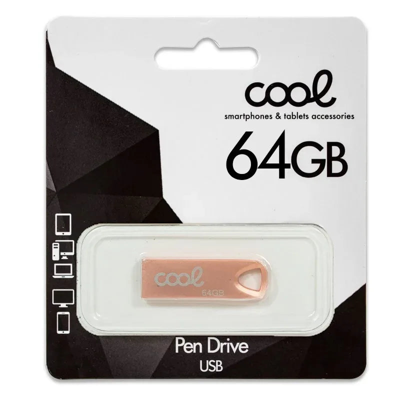 Pen Drive USB x64 GB 2.0 COOL Metal KEY Rose Gold - PixelPlaza