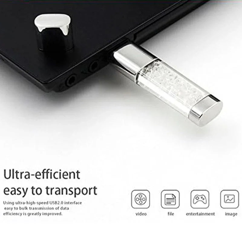 Pen Drive USB x64 GB 3.0 COOL Crystal Blanco - PixelPlaza
