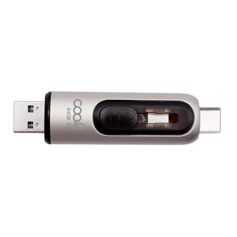 Pen Drive USB x64 GB 3.0 COOL Tipo-C / USB (2 en 1) - PixelPlaza
