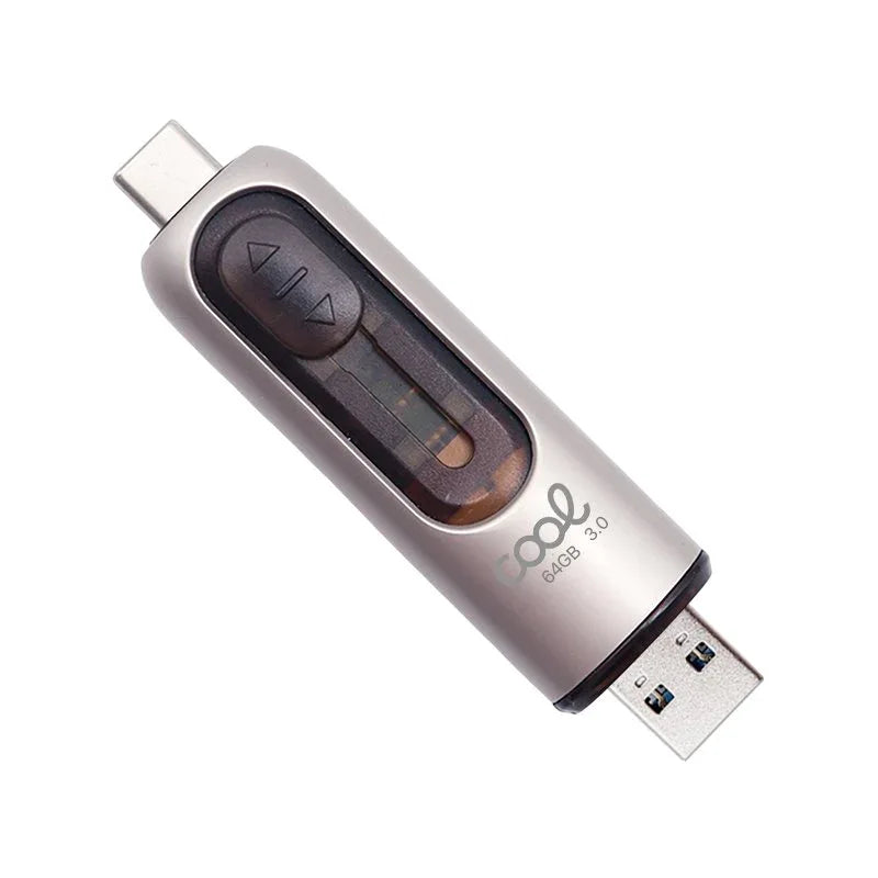 Pen Drive USB x64 GB 3.0 COOL Tipo-C / USB (2 en 1) - PixelPlaza