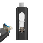Pen Drive USB x64 GB COOL (3 En 1) Lightning / Tipo-C / USB Negro - PixelPlaza