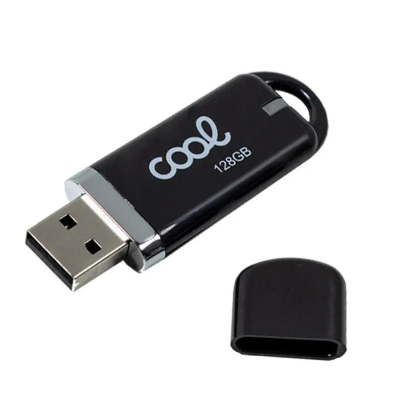 Pen Drive x USB 128 GB 2.0 COOL Cover Negro - PixelPlaza