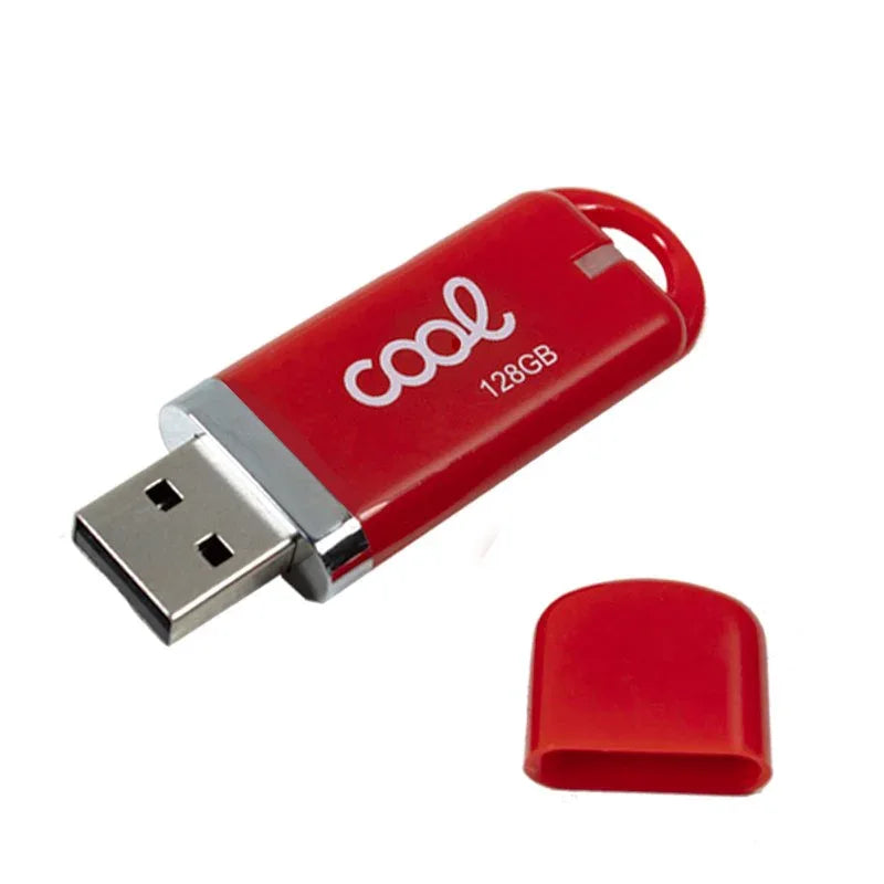 Pen Drive x USB 128 GB 2.0 COOL Cover Rojo - PixelPlaza