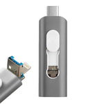 Pen Drive x USB 128 GB COOL (3 en 1) Lightning / Tipo-C / USB Gris - PixelPlaza