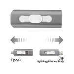 Pen Drive x USB 128 GB COOL (3 en 1) Lightning / Tipo-C / USB Gris - PixelPlaza