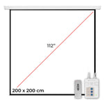 Pantalla electrica videoproyector pared y techo phoenix 112´´ ratio 1:1 - 4:3 - 16:9 2m x 2 m posicion ajustable - carca