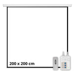 Pantalla electrica videoproyector pared y techo phoenix 112´´ ratio 1:1 - 4:3 - 16:9 2m x 2 m posicion ajustable - carca