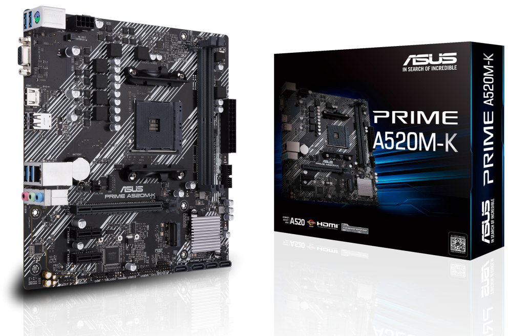 Placa base ASUS AMD prime a520m - k socket am4 DDR4 x2 max 64GB 3200 mhz d - sub HDMI mATX