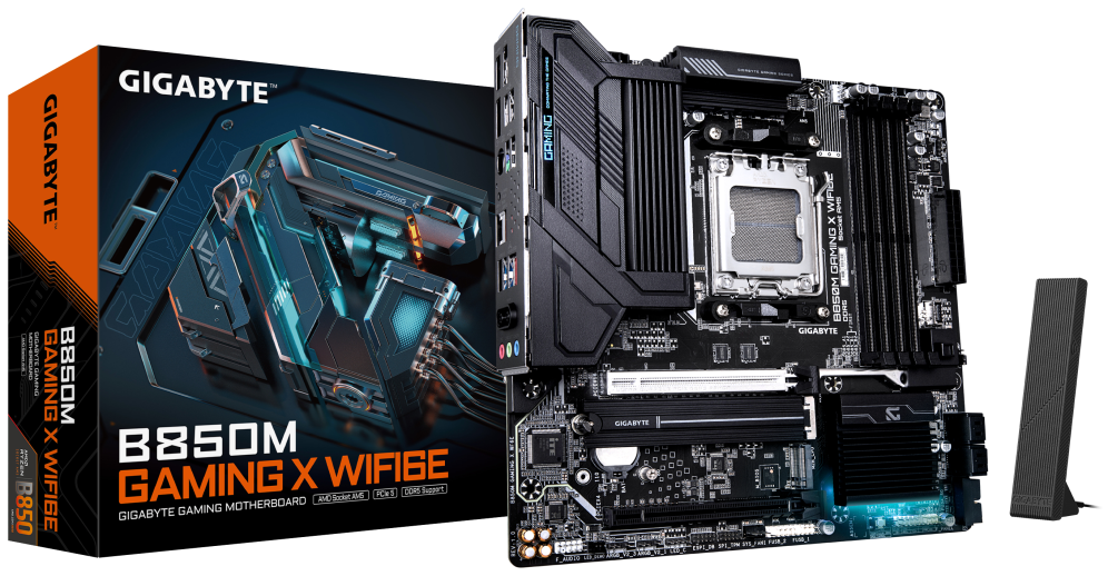 Placa base Gigabyte b850m gaming x wifi6e mATX · 4x DDR5