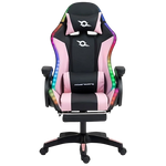 PowerGaming LED RGB Silla Reposapiés Negro plus Rosa #rosa