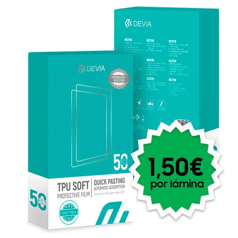Protector Hidrogel Devia 0.15mm Universal (Pack 50 uds) - PixelPlaza