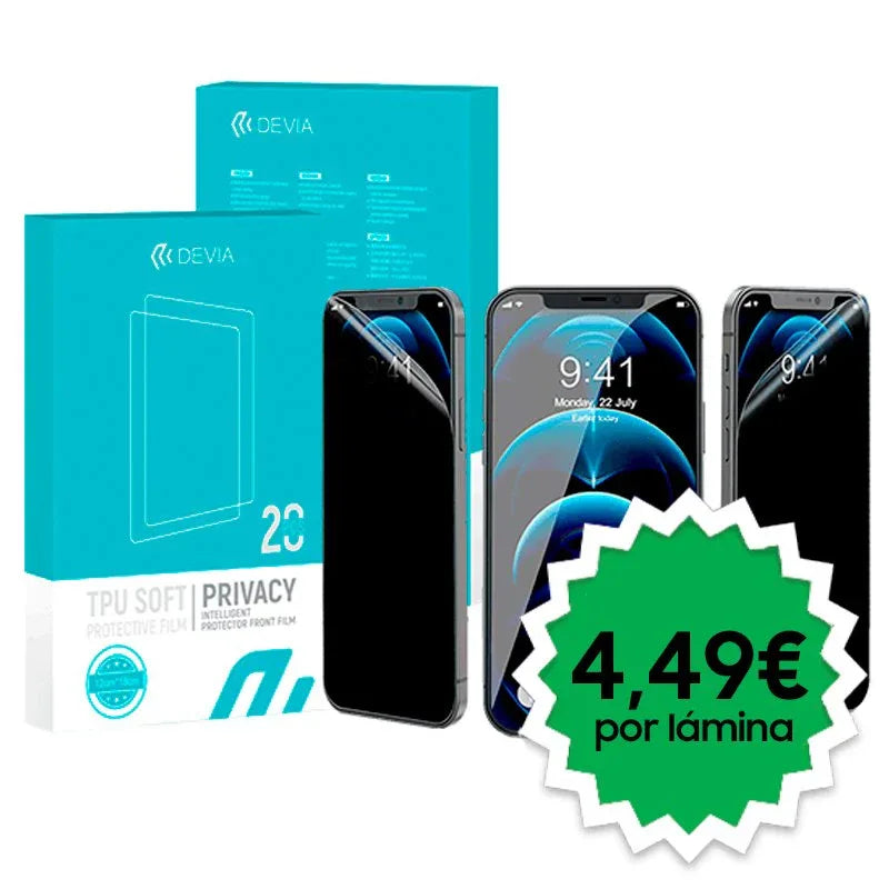 Protector Hidrogel Devia Privacy Protector Front Film Intelligent (Pack 20 uds) - PixelPlaza