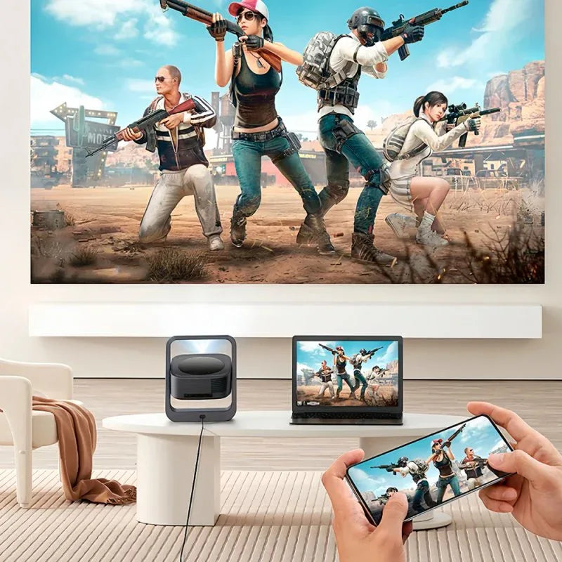 Proyector Compacto 3500 Lúmenes COOL Onix Altavoz Integrado + HDMI / USB + Wifi Mirror (Gris) - PixelPlaza