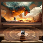 Proyector Compacto 3500 Lúmenes COOL Onix Altavoz Integrado + HDMI / USB + Wifi Mirror (Gris) - PixelPlaza