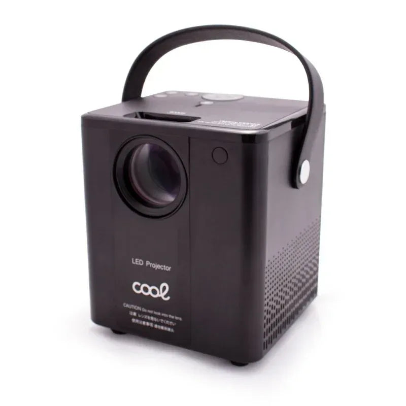 Proyector Compacto COOL Rainbow 3000 Lúmenes Altavoz Integrado + HDMI/SD/USB + Wifi Mirror (Negro) - PixelPlaza