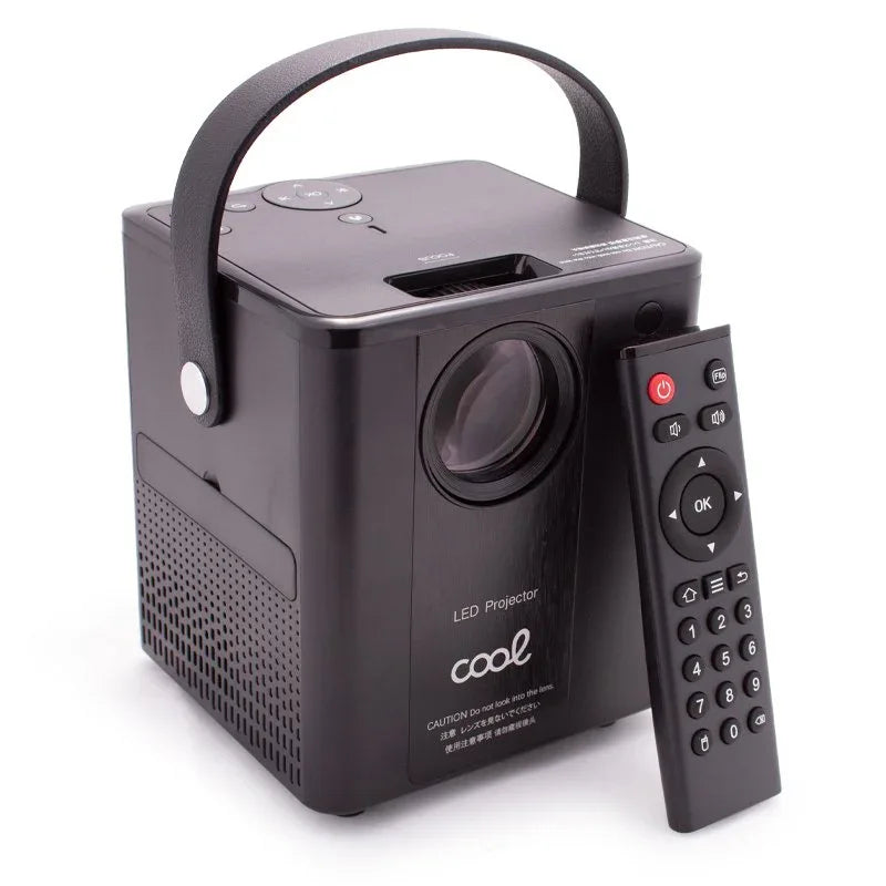 Proyector Compacto COOL Rainbow 3000 Lúmenes Altavoz Integrado + HDMI/SD/USB + Wifi Mirror (Negro) - PixelPlaza