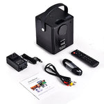 Proyector Compacto COOL Rainbow 3000 Lúmenes Altavoz Integrado + HDMI/SD/USB + Wifi Mirror (Negro) - PixelPlaza