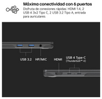 LG Gram Intel® Core™ i5 i5-1334U Portátil 35,6 cm (14") WUXGA 8GB LPDDR4x-SDRAM 256GB SSD Wi-Fi 6E (802.11ax) FreeDOS Ne