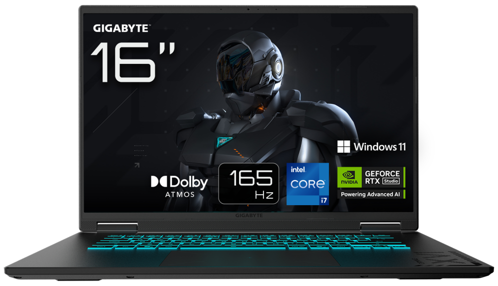 Gigabyte GAMING A16 CWH Portátil Gaming - 16,0“, 165Hz WUXGA, Intel Core i7-13620H, NVIDIA RTX 5070, 32GB DDR5 5200MHz, 