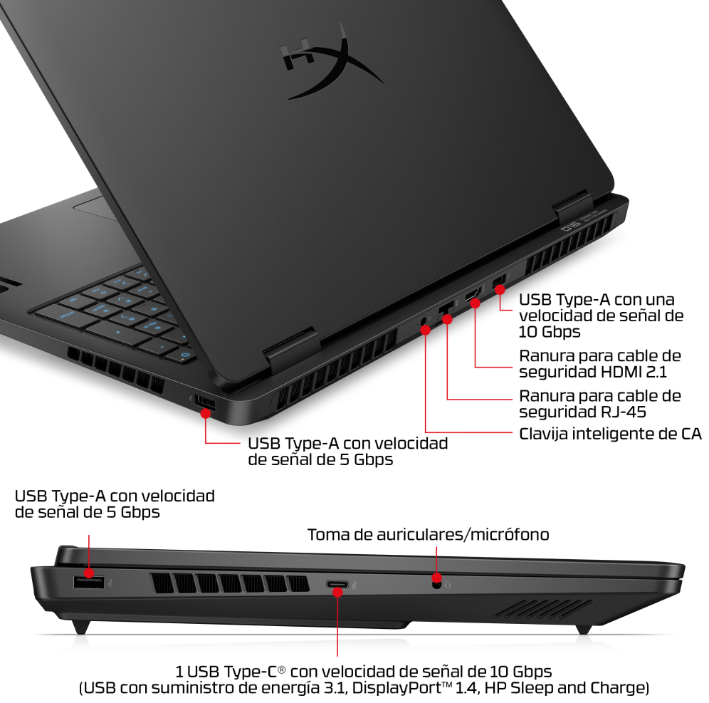 HP 16-AP1006NS ULTRA 5 322 1TB 24GB 16.0IN FREEDOS Copilot+ PC 40,6 cm (16") 2.5K DDR5-SDRAM Wi-Fi 6 (802.11ax) Negro