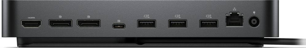 Dell WD25 Alámbrico USB 3.2 Gen 2 (3.1 Gen 2) Type-C Negro
