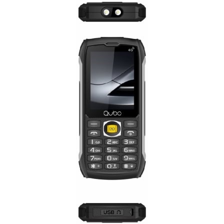 Teléfono Móvil Rugerizado Qubo ST-002 para Personas Mayores/ Negro