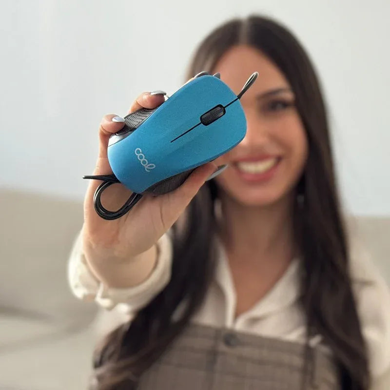 Ratón COOL USB Wired Azul - PixelPlaza