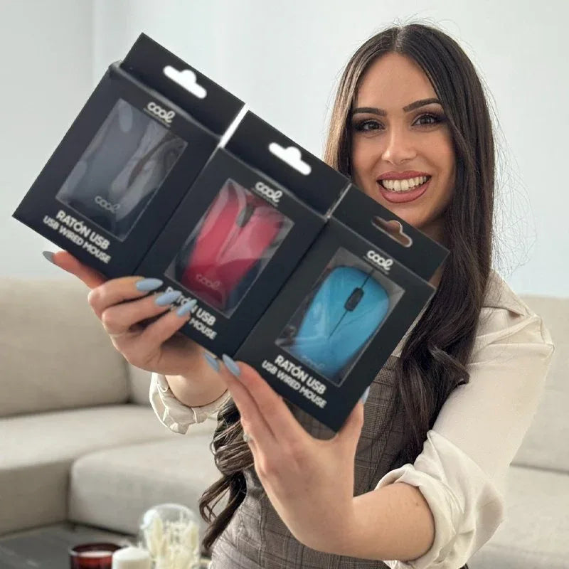 Ratón COOL USB Wired Azul - PixelPlaza