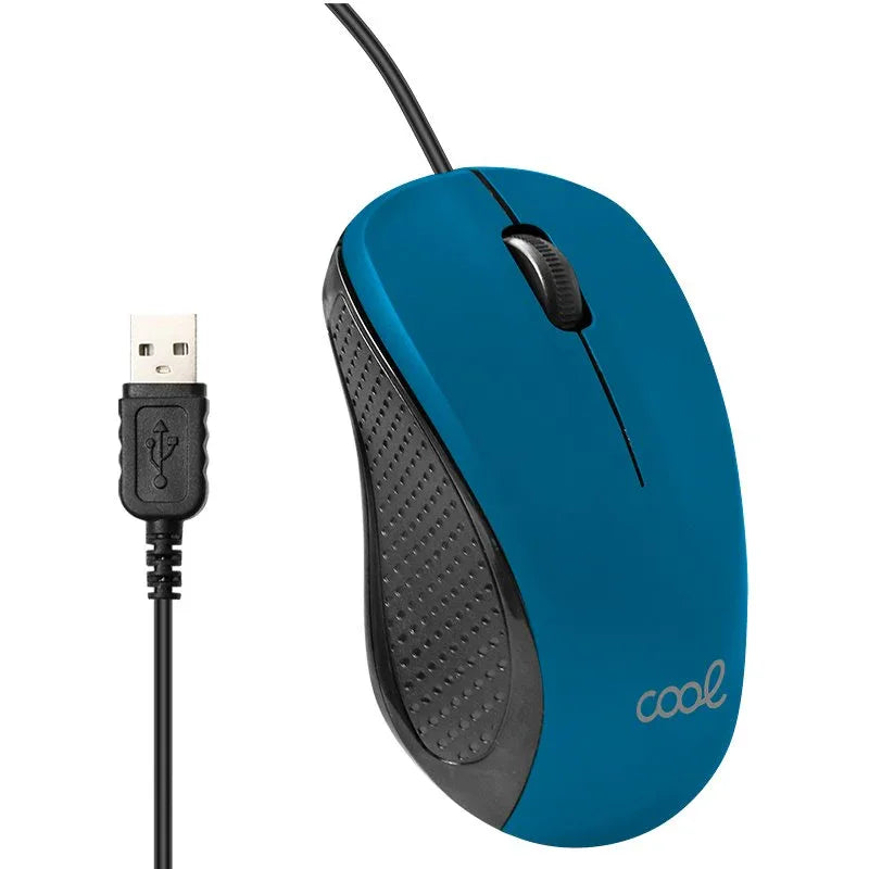 Ratón COOL USB Wired Azul - PixelPlaza