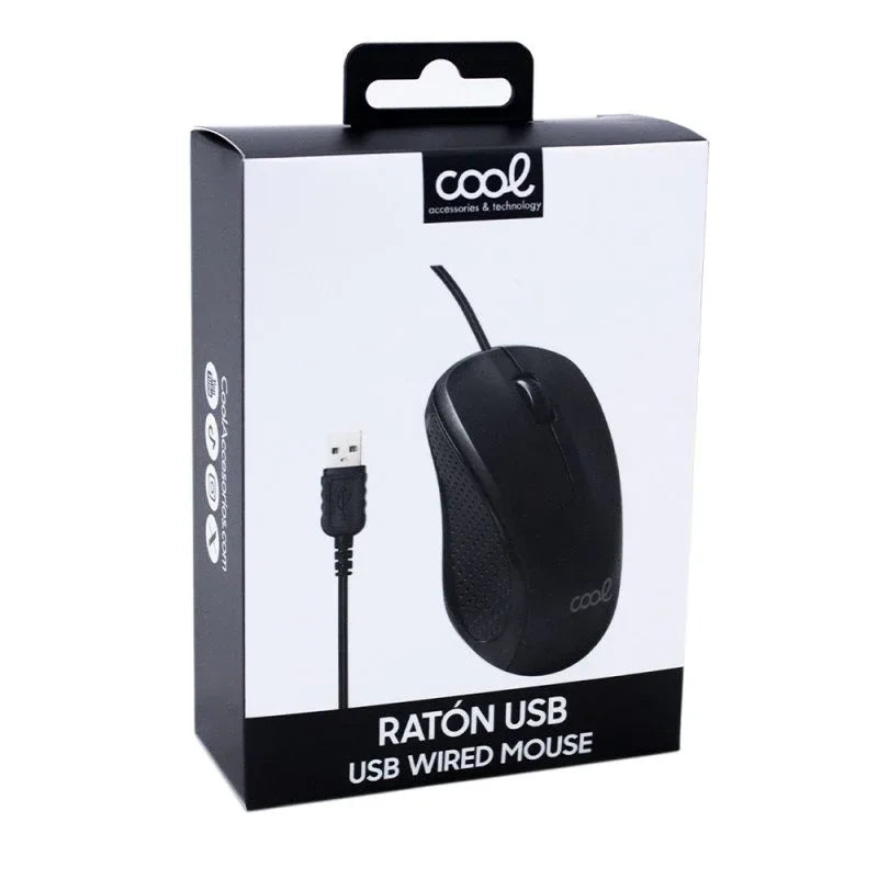 Ratón COOL USB Wired Negro - PixelPlaza
