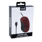Ratón COOL USB Wired Rojo - PixelPlaza
