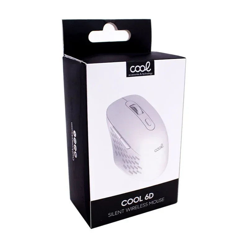 Ratón Inalámbrico COOL 6D Silencioso Blanco - PixelPlaza