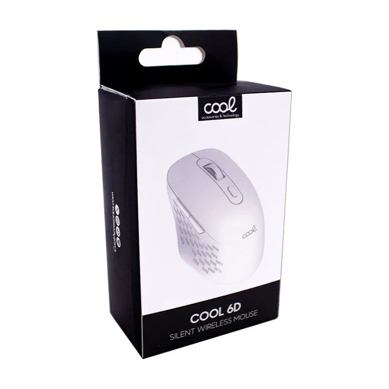 Ratón Inalámbrico COOL 6D Silencioso Blanco - PixelPlaza