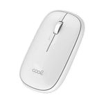 Ratón Inalámbrico COOL Slim Silencioso 2 en 1 (Bluetooth + Adap. USB) Blanco - PixelPlaza