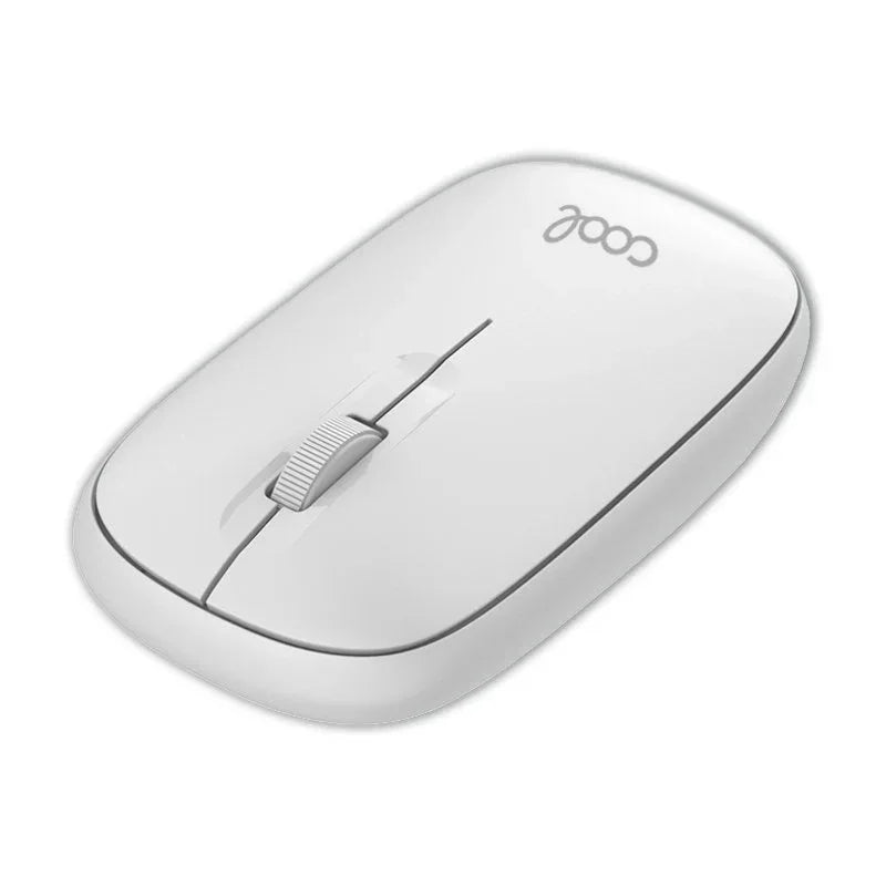 Ratón Inalámbrico COOL Slim Silencioso 2 en 1 (Bluetooth + Adap. USB) Blanco - PixelPlaza