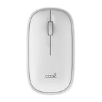 Ratón Inalámbrico COOL Slim Silencioso 2 en 1 (Bluetooth + Adap. USB) Blanco - PixelPlaza