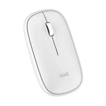 Ratón Inalámbrico COOL Slim Silencioso 2 en 1 (Bluetooth + Adap. USB) Blanco - PixelPlaza