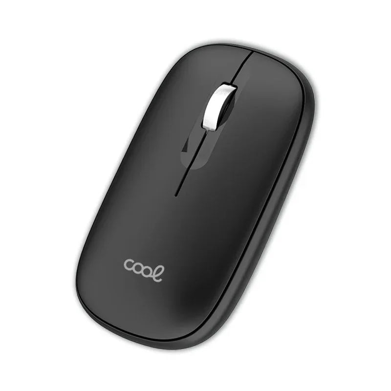 Ratón Inalámbrico COOL Slim Silencioso 2 en 1 (Bluetooth + Adap. USB) Negro - PixelPlaza