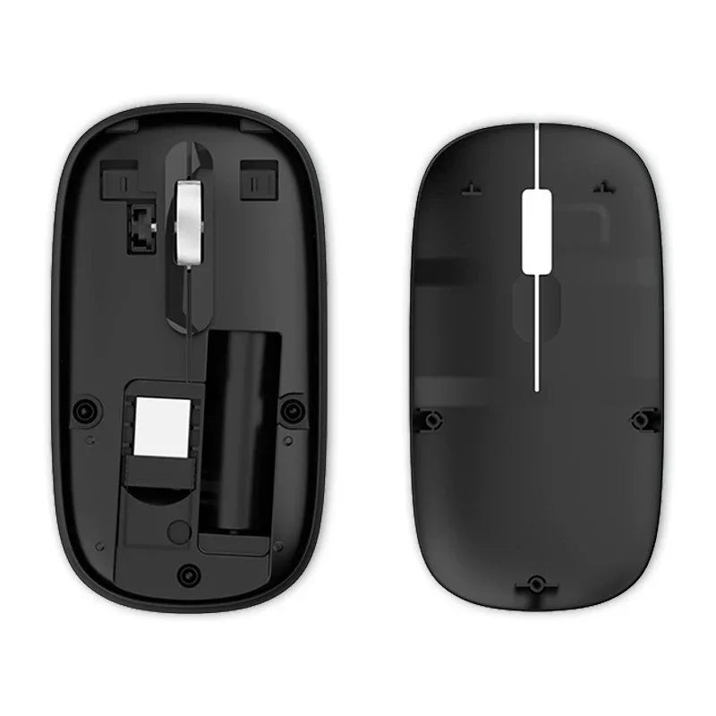 Ratón Inalámbrico COOL Slim Silencioso 2 en 1 (Bluetooth + Adap. USB) Negro - PixelPlaza