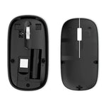 Ratón Inalámbrico COOL Slim Silencioso 2 en 1 (Bluetooth + Adap. USB) Negro - PixelPlaza