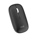 Ratón Inalámbrico COOL Slim Silencioso 2 en 1 (Bluetooth + Adap. USB) Negro - PixelPlaza
