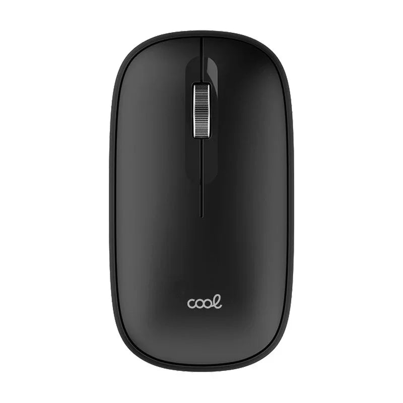 Ratón Inalámbrico COOL Slim Silencioso 2 en 1 (Bluetooth + Adap. USB) Negro - PixelPlaza