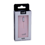 Ratón Inalámbrico COOL Slim Silencioso 2 en 1 (Bluetooth + Adap. USB) Rosa - PixelPlaza