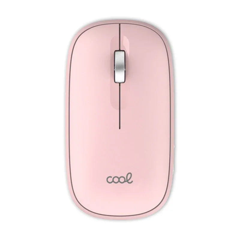 Ratón Inalámbrico COOL Slim Silencioso 2 en 1 (Bluetooth + Adap. USB) Rosa - PixelPlaza