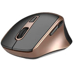 Ratón Inalámbrico Silencioso COOL Ergonomic Negro-Dorado - PixelPlaza