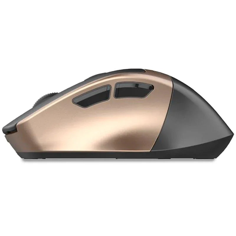 Ratón Inalámbrico Silencioso COOL Ergonomic Negro-Dorado - PixelPlaza