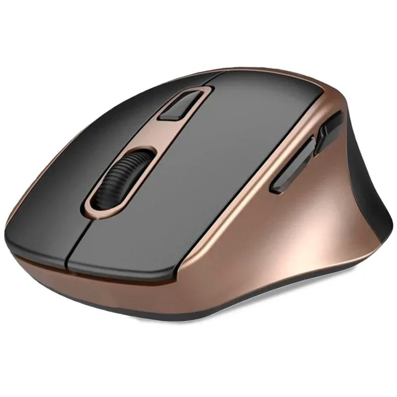 Ratón Inalámbrico Silencioso COOL Ergonomic Negro-Dorado - PixelPlaza