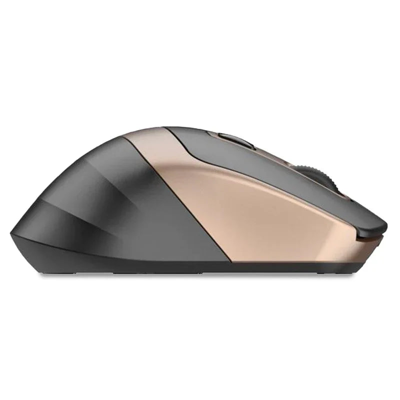 Ratón Inalámbrico Silencioso COOL Ergonomic Negro-Dorado - PixelPlaza