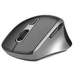 Ratón Inalámbrico Silencioso COOL Ergonomic Negro-Plata - PixelPlaza